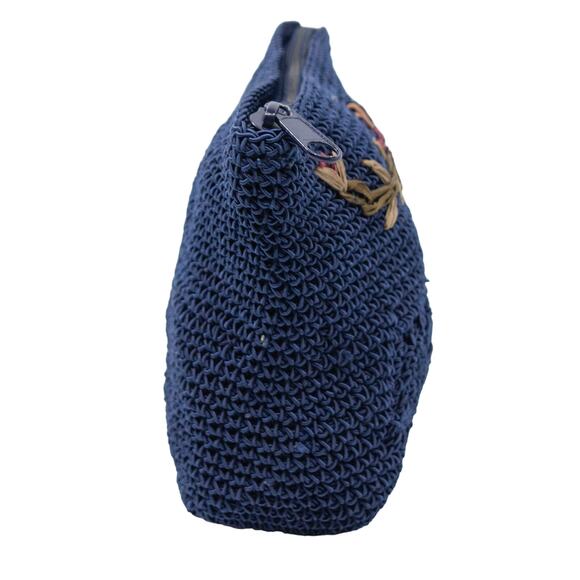 Vintage Crochet Clutch Bag With Ribbon Embroidery - Picture 4 of 11